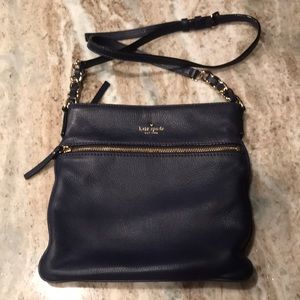 Authentic Kate Spade Navy Crossbody W/Gold Hrdware
